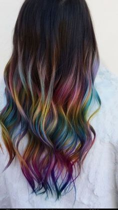 Bright Colored Peekaboo Highlights, Hair Color For Professional Women, Jewel Tone Rainbow Hair, Short Hair Rainbow Color, Peekaboo Rainbow Hair, Peekaboo Hair Color Ideas, Peekaboo Hair Color, Short Rainbow Hair, Peekaboo Hair Colors