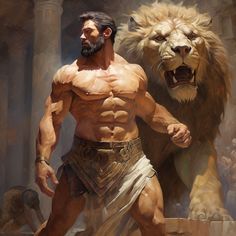 Arte Pulp, Gta 6, Rockstar Games, Mythology Art, Greek Art, Art Studies, Male Art, Dnd Characters, The Lion