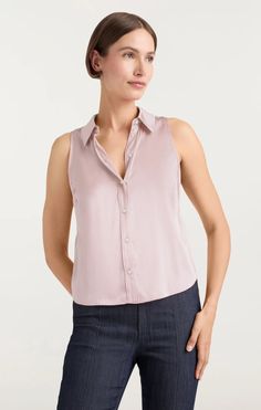 Cinq A Sept Theodora Top in Icy Pink - Estilo Boutique Icy Pink, Trapeze Silhouette, Junior Girl Dresses, Cinq A Sept, Short Denim Skirt, Evening Tops, Denim Outerwear, Scarf Sale, Active Wear Shorts