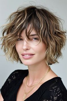 Choppy Lob, Shaggy Lob, Medium Shag, Medium Shag Haircuts, Short Hair Images, Shag Haircuts, Haircuts For Wavy Hair, Bob With Bangs