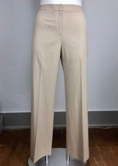 Lafayette-148-New-York-Size-14-Virgin-Wool-Blend-Beige-Pants-Trousers-Slacks Beige Pants, Pants Trousers, Wool Blend, Khaki Pants, Trousers, New York, Plus Size, Wool