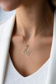 Letter Necklace Initials, Necklace Outfit, Family Necklace, Solid Gold Necklace, Women's Jewelry Sets, Personalized Pendant, Gold Necklace Set, Seo Optimization, Payment Received