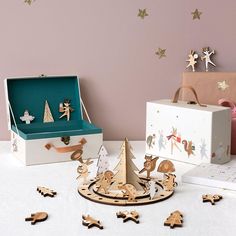 Our kids advent calendar, in a suitcase, features wooden toys for hours of play. Cardboard Suitcase, Wooden Advent Calendar, Advent Calendar Gifts, Christmas Luxury, Christmas Countdown Calendar, Advent For Kids, Advent Calenders, Wooden Christmas Tree, Advent Calendars For Kids