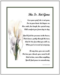 a poem written in white with flowers on it