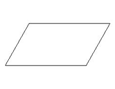 a rectangle is shown in the shape of a square with one side facing upwards