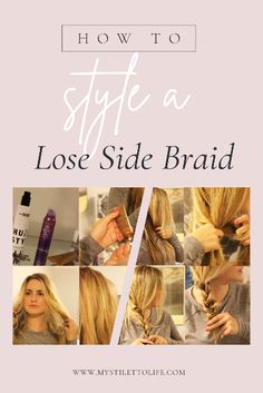 The easiest loose side braid in 3 steps! It's an easy style to wear your hair any time of year. In just three easy steps you can style this side braid for yourself. Try this side braid tutorial for yourself and change up your hairstyles! Loose Side Braid, Side Braid Tutorial, Loose Side Braids, Night Hairstyles, Nyc Street Style, Braid Tutorial