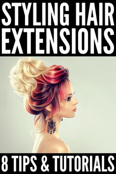 Tousled Ponytail, Hair Extension Styles, Style Hair Extensions, Buns And Braids, How To Style Hair, Extension Styles, Diy Hair Extensions