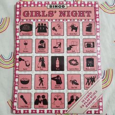 Girl's Night Bingo Game. Never Used. Still Has Plastic Wrap. Fun Game For Girls Night In. Who's Bringing The Wine? .... All Offers Are Welcomed & Considered! Game For Girls Night, Fun Games For Girls, Drink Board, Bingo Night, Pink Games, Girl Sleepover, Girls Night In, Guided Journal, Spa Party