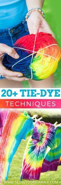 tie - dye techniques for kids to use in crafts