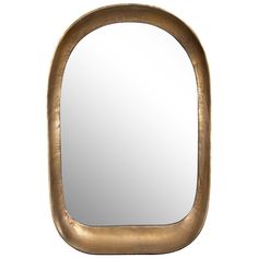 an oval shaped mirror is shown against a white background