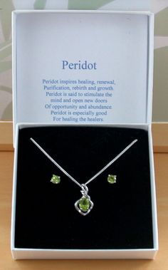 peridotovalnecklacestudsset Jewellery Ideas, Stunning Jewellery, Jewelry Maker