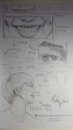 a drawing of some people's faces and their expressions