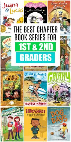 the best book series for 1st and 2nd grade students is featured in this postcard