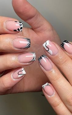 Check out these 30 chic black and white nail designs that make a statement! From french tips to geometric patterns, there's something for you. Whether you prefer gel, acrylic, or natural nails in short square, almond, or coffin shapes - we've got ideas for you. Discover the timeless beauty of black and white nails with simple yet cute designs that are sure to elevate your aesthetic. Find your perfect black and white nail inspo here! Plus: that girl nails, glow up nails Almond Shape Nail Designs Classy, Biab Nails Black And White, Dark Tone Nail Designs, Short Square Summer Nail Designs, Fall Nails Trendy Square, Black White And Gray Nails, Nashville Inspired Nails, Almond Elegant Nails, Nail Drawing Art