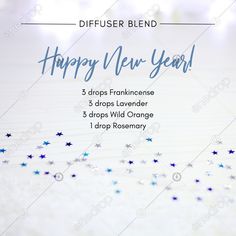 New Year’s Day Diffuser Blend, New Years Recipes, Essential Oil Diffuser Blends Recipes, New Year’s Day, Diffuser Blend, New Year 2022, Wild Orange, Essential Oil Diffuser Blends, Oil Diffuser Blends