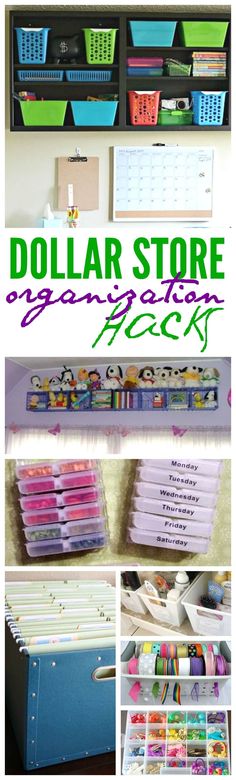 dollar store organization hacks for crafting and organizing