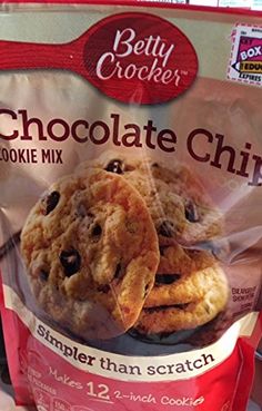 betty crocker's chocolate chip cookie mix is on display in the store