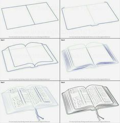 the instructions for how to draw an open book