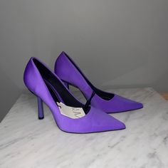 Purple Stiletto Heals - Zara Never Worn Zara Pointed Toe Court Shoes For Evening, Fitted Purple Heels For Summer, Formal Summer Court Shoes, Elegant Fitted Purple Heels, Purple Pointed Toe Heels For Evening, Zara Fitted Heels For Formal Occasions, Zara Fitted Evening Heels, Zara Fitted Formal Heels, Formal Zara Fitted Heels