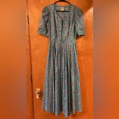 Vintage Laura Ashley Dress, Made In Great Brittain. Us 8, But Runs Small And Fits Closer To A Us 4. Nwot. Laura Ashley Dresses, Vintage Laura Ashley, Laura Ashley Dress, Dresses Vintage, Laura Ashley, Vintage Dresses, Color Blue, Midi Dress, Womens Dresses