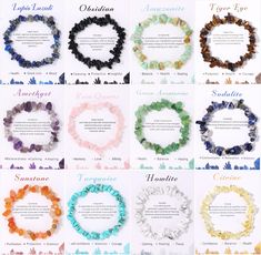 PRICES MAY VARY. Gemstone Bracelets Set -- You will get 12 pcs different chakra healing chip bracelets,Including amazonite bracelet,sunstone bracelet,amethyst bracelet, rose quartz bracelet, green aventurine bracelet,obsidian bracelet, lapis Lazuli bracelet, turquoise bracelet,howlite bracelet. A variety of colors and styles, suitable for your daily wear and replacement, or to share with your friends, family. High Quality Materials--These gemstone stretch bracelets set are made of natural healin Stretch Beaded Bracelets, Best Healing Crystals, Aventurine Bracelet, Sunstone Bracelet, Jump Ring Jewelry, Healing Gemstone Bracelets, Howlite Bracelet, Obsidian Bracelet, Amazonite Bracelet