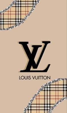 the louis vuitton logo is shown on a tan background