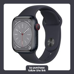 an apple watch with the text to purchase follow the link