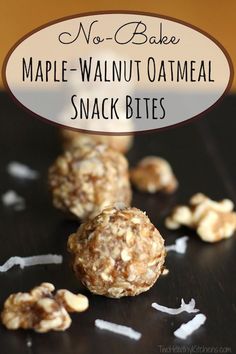 no bake maple walnut oatmeal snack bites