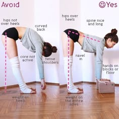 a woman standing on one leg while doing yoga