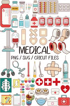 medical clipart and cricut files are available for use on the web or in print