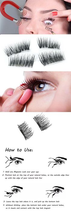 US$11.99 Magnetic Eye Lashes Reusable Ultra Thin Black Thicker 3D Magnet False Lash Makeup Maquillage Pin Up, False Lashes Makeup, Lips Tutorial, Lash Makeup, Makeup Lips, Beautiful Lashes, Magnetic Eyelashes, Eye Lashes, Lashes Makeup