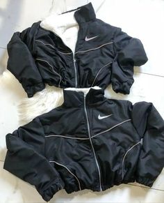 Black Nike Jacket, Style Overalls, Cute Nike Outfits, Mode Zara, Diy Vetement, Sporty Outfits, Black Nike