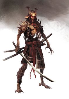 an image of a demonic warrior with two swords