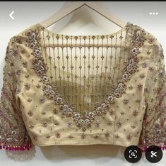 Golden Blouse Designs, Maggam Blouse, Best Blouse Designs, Maggam Works