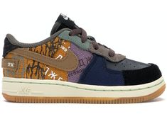 Travis Scott Sneakers, Nike X Travis Scott, Travis Scott Cactus Jack, Toddler Nikes, Cactus Jack, Nike Air Force 1 Low, Swag Shoes, Air Force 1 Low, Sneaker Collection