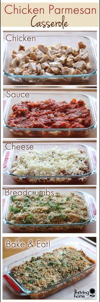 the steps to make chicken parmesan casserole