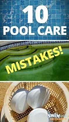 two pictures with the words 10 pool care, and an image of some white balls in a basket