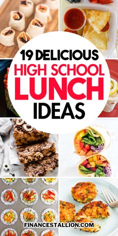 high school lunch ideas that are delicious and easy to make