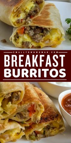 Looking for a freezer-friendly back-to-school idea? This Breakfast burrito recipe features pork sausage, peppers, onions, jalapenos, and scrambled eggs, all grilled in a flour tortilla with melty cheese. Prepare this hearty burrito for easy breakfast on the go! Breakfast Entrees, Best Breakfast Burritos, Sausage Peppers Onions, Easy Breakfast Burritos, Breakfast Tortilla, Freezer Breakfast Burritos, Breakfast Taco, Torta Recipe, Sausage Peppers