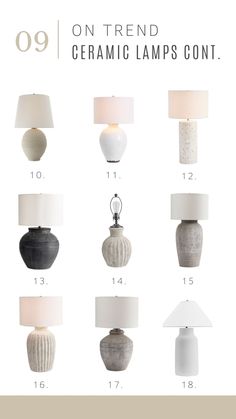 the different lamps on trend ceramic lamps cont