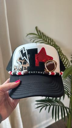 Customize your trucker hat with patches and chains! Various hat colors and patches available. Trucker Hat Charms, Christmas Trucker Hat Ideas, Personalized Trucker Hat, Trucker Hats With Patches Diy, Trucker Hat Bar Display Ideas, Patch Hat Ideas, Trucker Hat Patches, Diy Trucker Hat Ideas, Iron On Patch Ideas Clothes