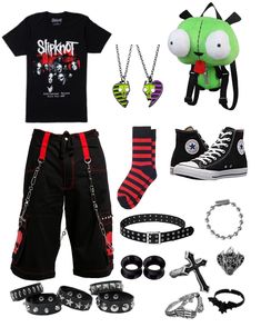 Transmasc Emo Outfits, Mall Goth Inspo Outfits, Emo Goth Clothes, Scenecore Outfit Boy, Scene Masculine Outfits, Emo Outfits For Guys 2000s, Scene Punk Outfits, Emo Nonbinary Outfits, Fem Emo Outfits