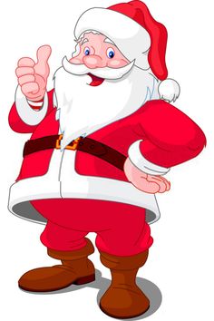 a cartoon santa clause giving a thumbs up