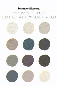 the best paint colors that go with walnut wood in this color palette is sheryln - williams