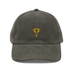 Step up your style with an embroidered old-school cap. It's crafted from 100% cotton corduroy that's soft to the touch and comfy to wear. It features an adjustable strap with a gold-colored buckle for a great fit and a visor to protect you from the sun and wind. Complete your look with this embroidered corduroy cap and rock a cool vibe all day long. * 100% cotton corduroy * Unstructured, 6-panel, low-profile * Cotton twill sweatband and taping * 6 embroidered eyelets * Adjustable strap with a gold-colored metal buckle * Head circumference: 20″-22″ (50.8 cm-56 cm) This product is made especially for you as soon as you place an order, which is why it takes us a bit longer to deliver it to you. Making products on demand instead of in bulk helps reduce overproduction, so thank you for making t Cute Pigeon, Outdoor Hut, Embroidered Corduroy, Corduroy Cap, Vintage Corduroy, Embroidered Cap, Vintage Cap, Dad Cap, Embroidered Caps