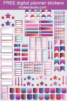 the free planner stickers are available for use with any planner, calendar or other items