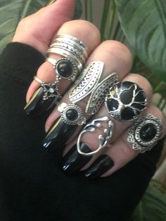 Silver plated alloy rings  Sizes  Wire wrap 8 adjustable  5 6 4.75 6 8.75 6.25 6 Alloy Rings, Tree Of Life Wire, Goth Ring, Wire Wrapped Ring, Wire Wrapped Rings, Wrap Rings, Stackable Rings, Wire Wrap, Tree Of Life