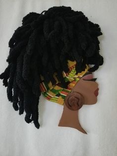 Diva Silhouette, Diva Wreaths, Black Woman Silhouette, Sunflower Burlap Wreaths, Silhouette Head, Diy Tie Dye Techniques, African Inspired Decor, Creative Wreaths