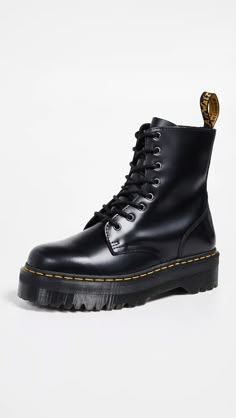 Dr Martens Jadon, How To Wear Ankle Boots, Dr Martens Womens, Necklace Diy, Black Polish, Leather Fringe, Doc Martens, Classic Leather, Platform Boots