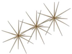 three sticks are arranged in the shape of stars